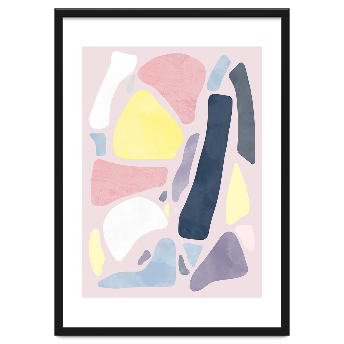 Organic Rustic Abstract Shapes Pastel I