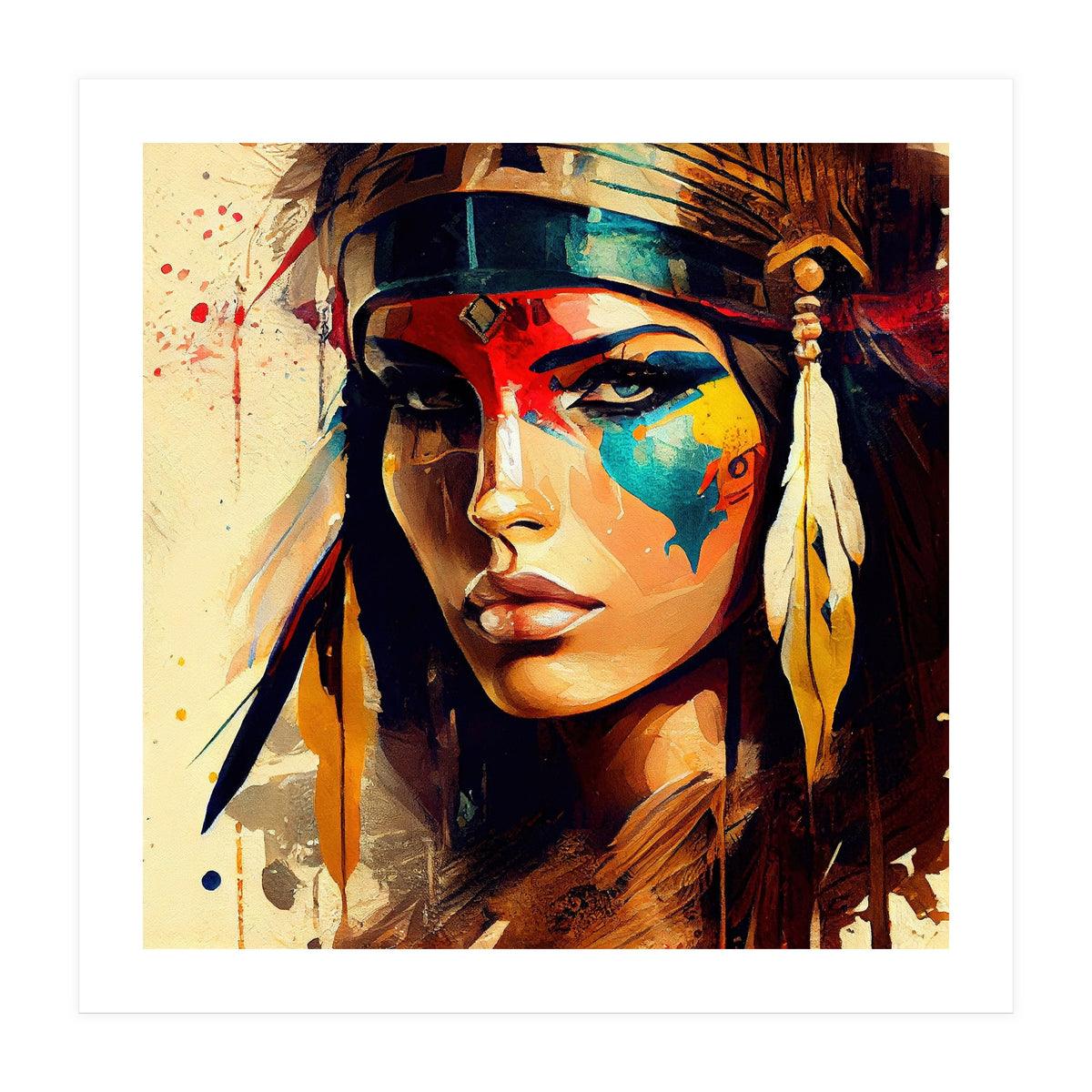 Powerful Egyptian Warrior Woman #2 (Print Only)