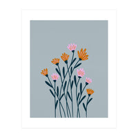 Orange and Pink Flowers (Print Only)