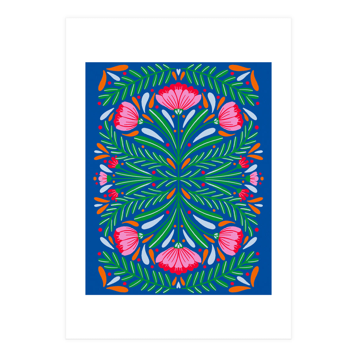 Bold Symmetrical Flowers (Print Only)