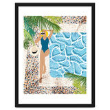 Click, Summer Travel Poolside Swim, Moroccan Tiles Staycation Vacation Holiday, Bohemian Woman Swimsuit Fashion Pose thumbnail