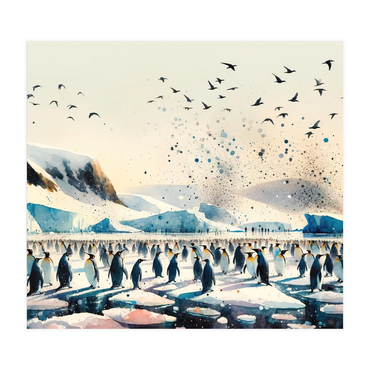 Antarctic Expanse Penguins Path (Print Only)