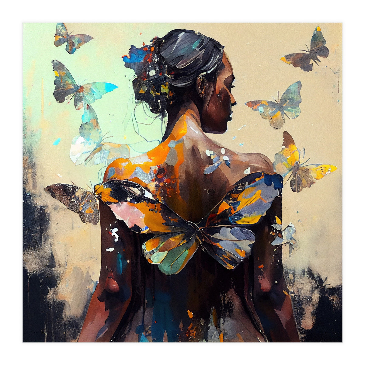 Powerful Butterfly Woman Body #6 (Print Only)