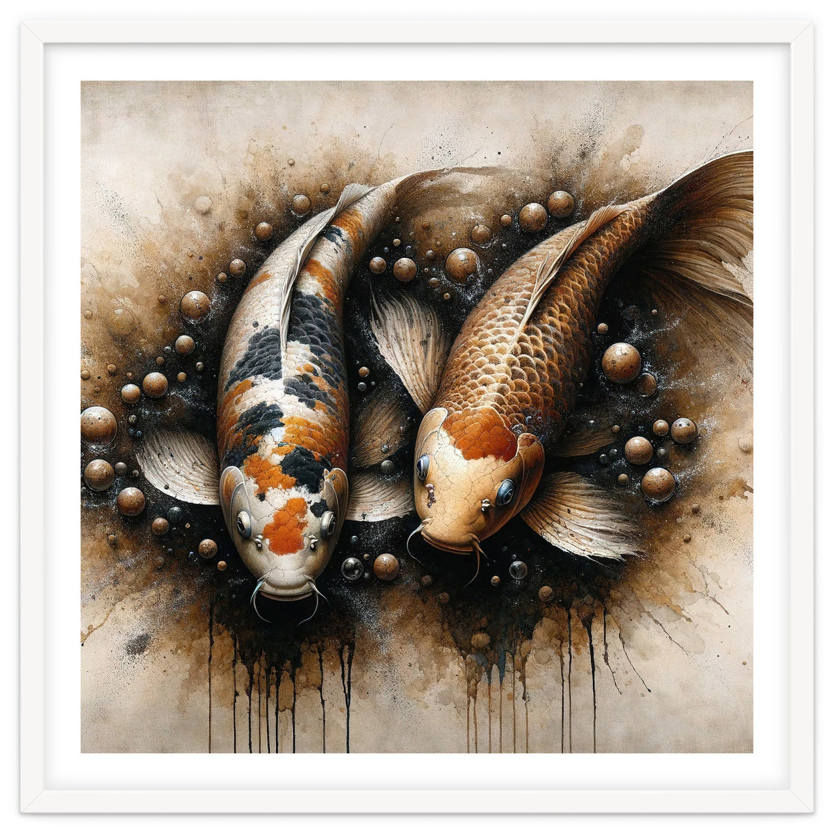 Powerful Koi Fish Pair