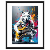 Wolf playing guitar, graffiti thumbnail