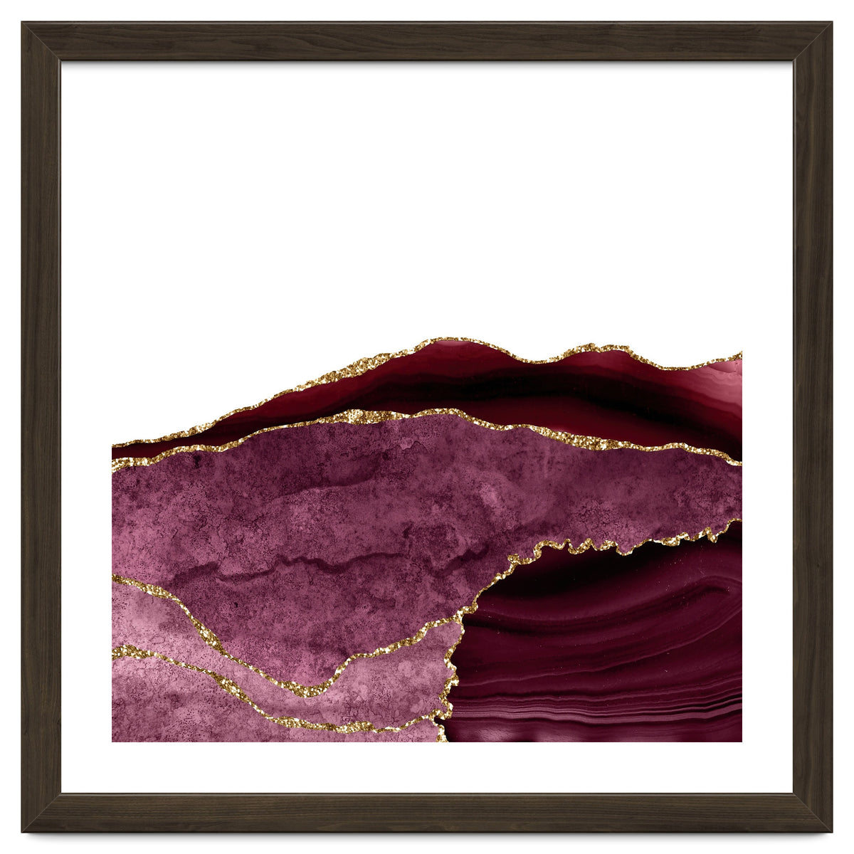 Burgundy & Gold Agate Texture 28