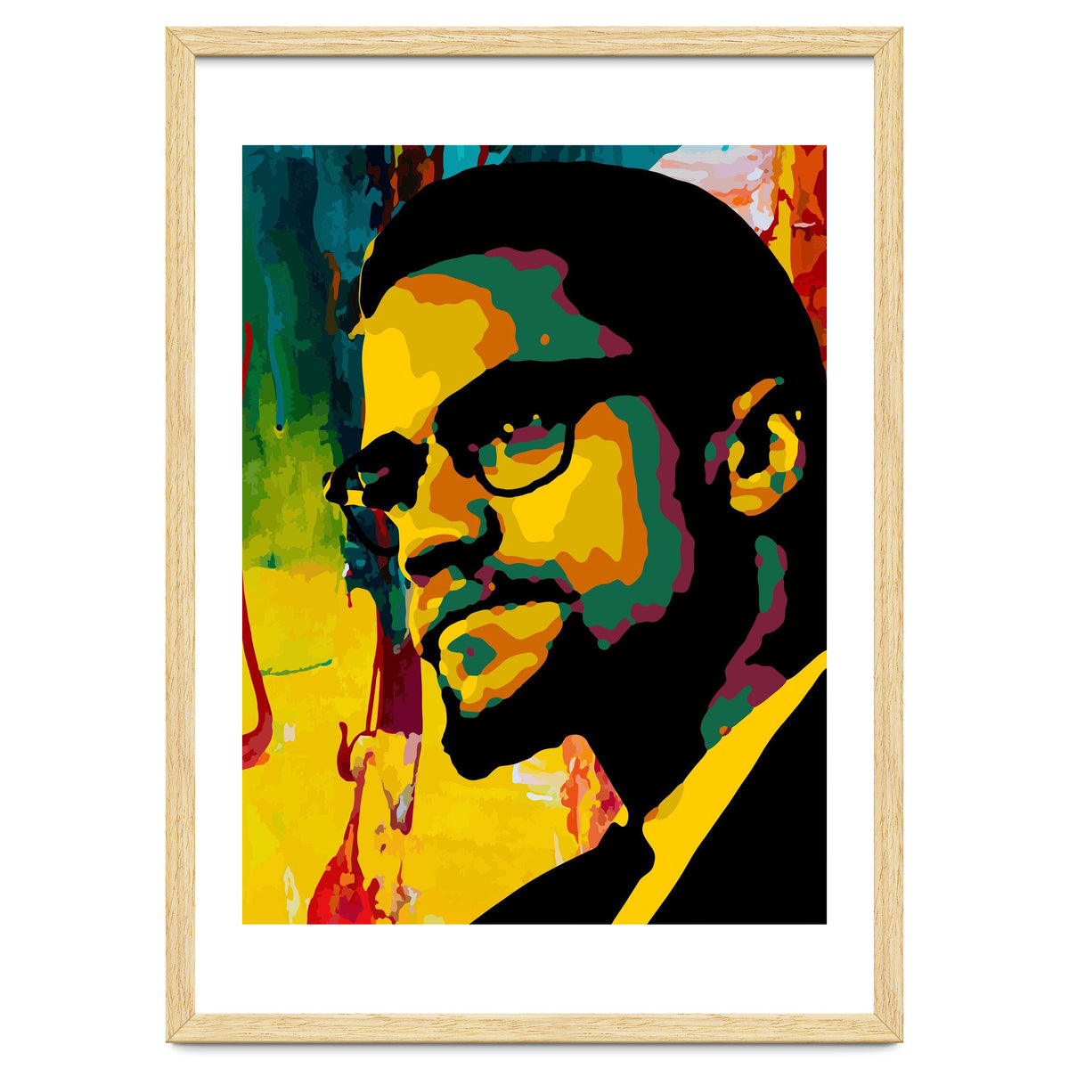 Malcolm X Colorful Abstract Art