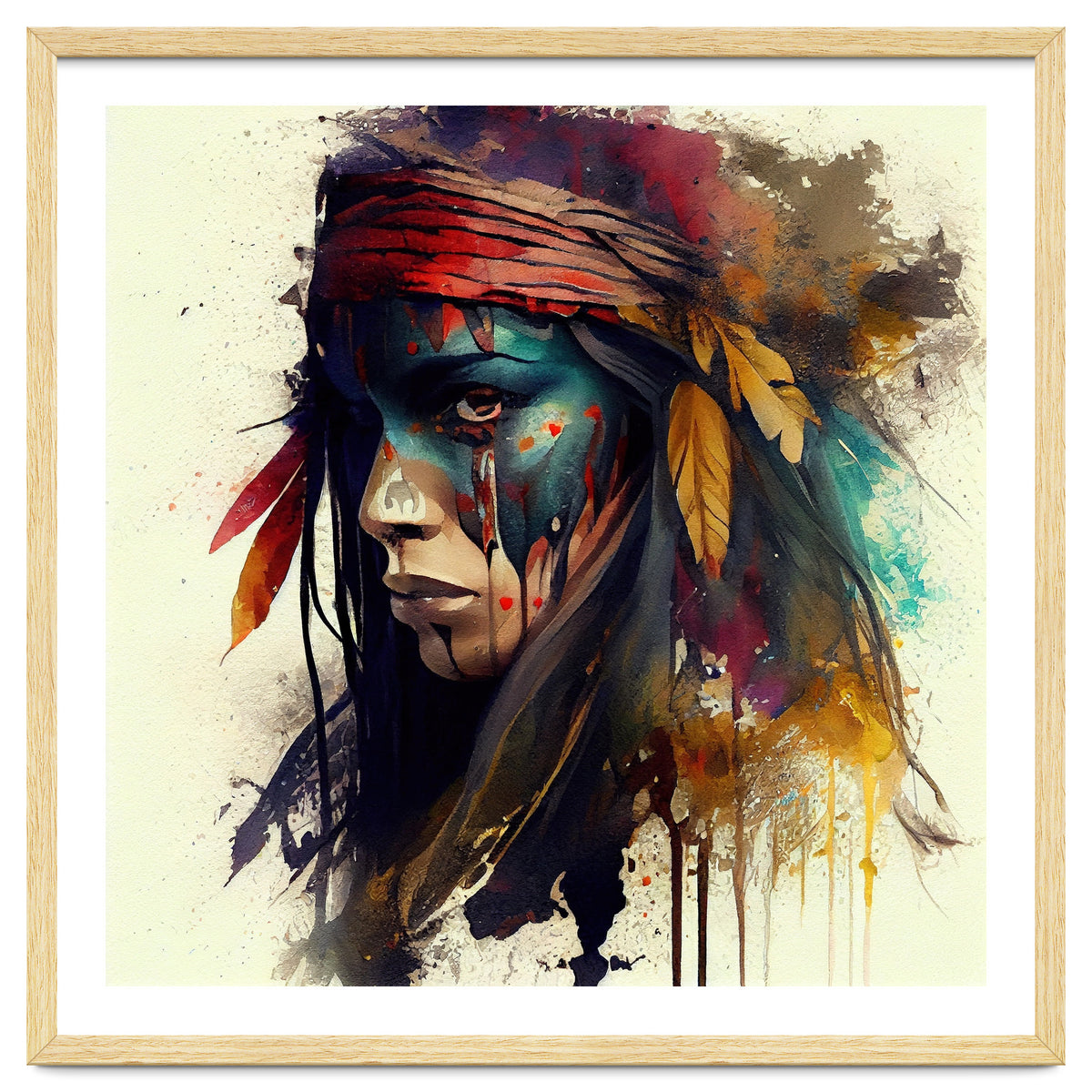 Powerful American Native Warrior Woman #3