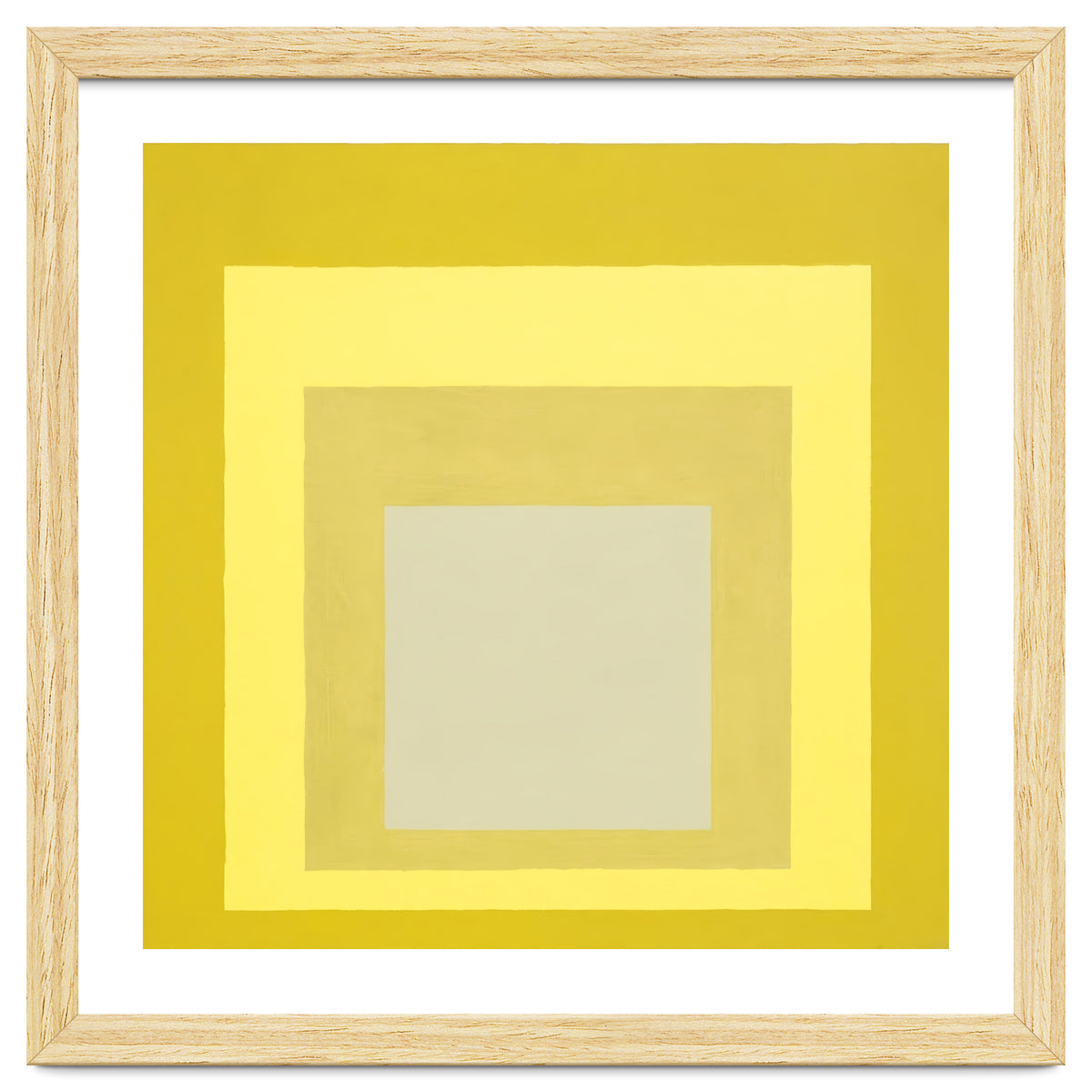 JOSEF ALBERS - HOMAGE TO THE SQUARE YELLOW WHITE