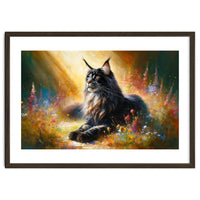 Majestic Lynx In Blooming Meadow