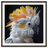 Close Up Of A Cockatoo Parrot With Yellow Crest