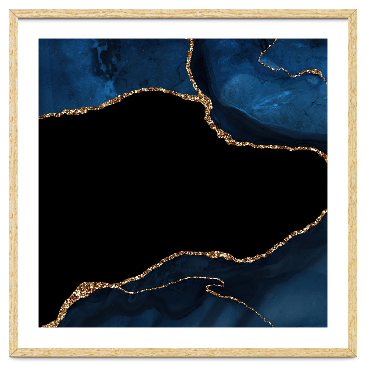 Navy & Gold Agate Texture 04