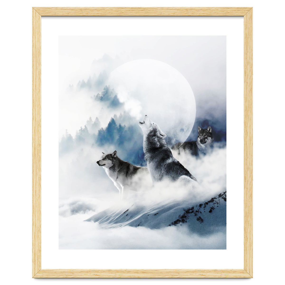 Winter Wolves, Wildlife Wolf Wild Dogs, Snow Full Moon Animals Photography Love Digital