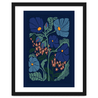 Klimt Flower Dark Blue