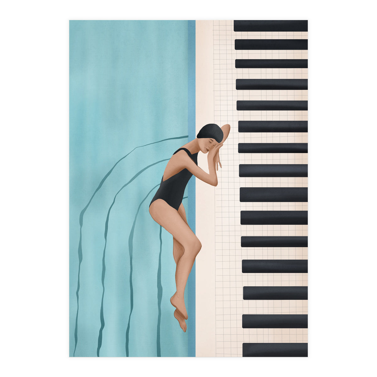 Relaxation By The Pool (Print Only)