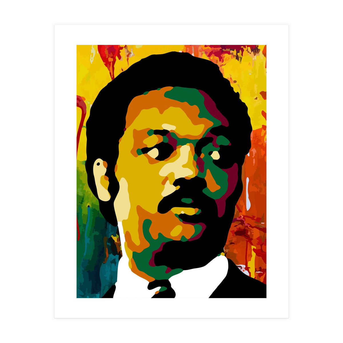 Jesse Jackson Colorful Abstract Art (Print Only)