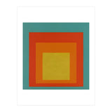 JOSEF ALBERS - HOMAGE TO THE SQUARE GREEN RED YELLOW ORANGE  (Print Only) thumbnail