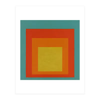 JOSEF ALBERS - HOMAGE TO THE SQUARE GREEN RED YELLOW ORANGE  (Print Only)