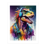 Tyrannosaurus In Headphones Music (Print Only) thumbnail