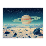 Alien Horizon: Saturn-Inspired Planetary Landscape (Print Only) thumbnail