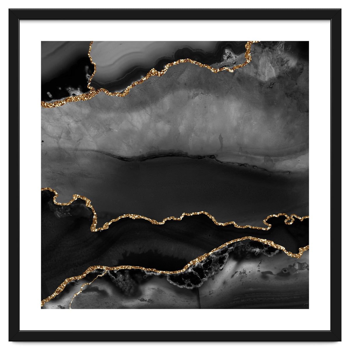 Black & Gold Agate Texture 02