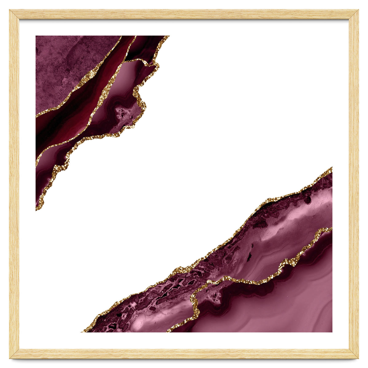 Burgundy & Gold Agate Texture 19
