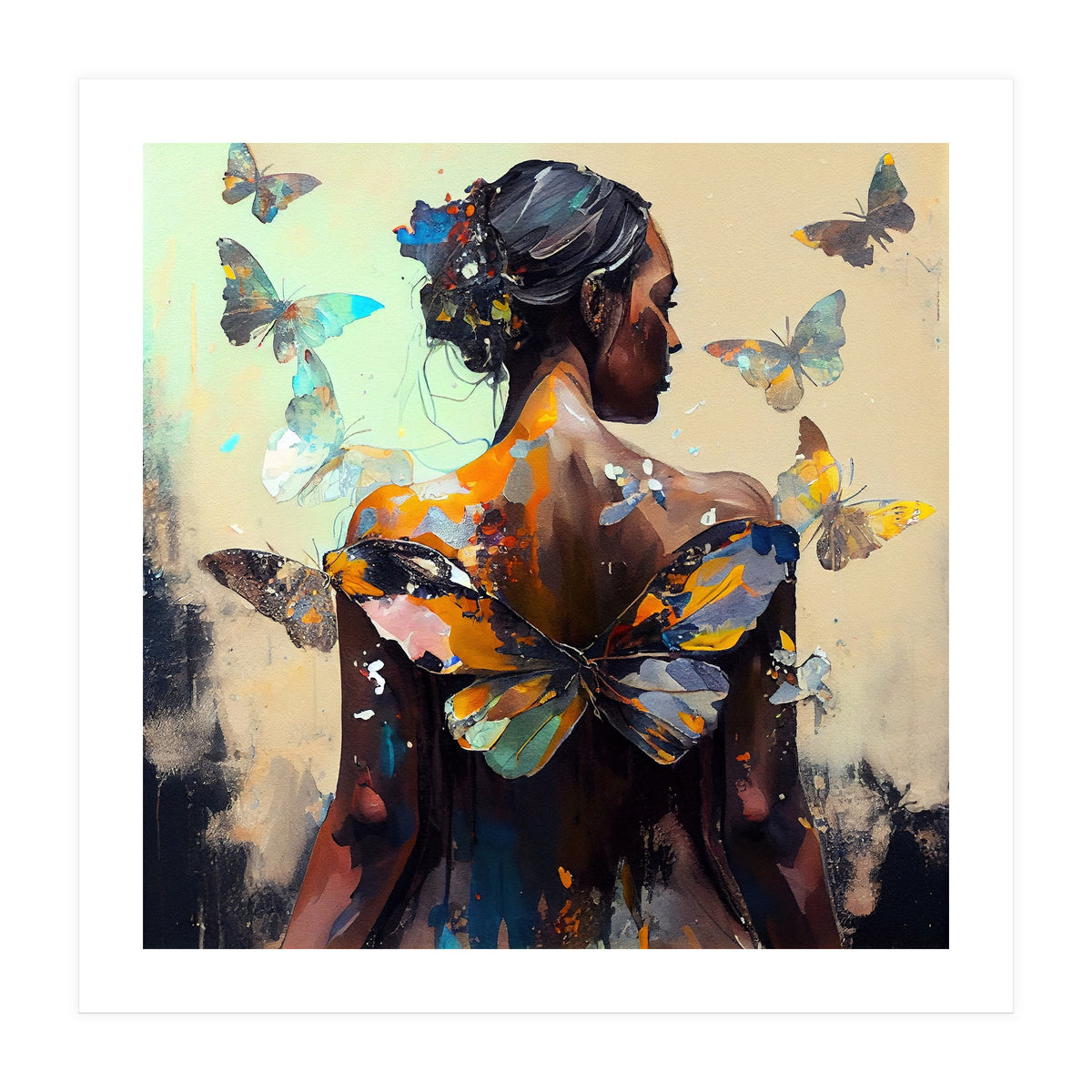 Powerful Butterfly Woman Body #6 (Print Only)