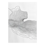 Abstract Black And White Organic Flowing Lines Pattern (Print Only) thumbnail