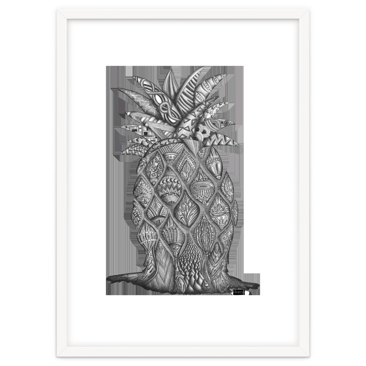 Surreal melting pineapple by Charsy