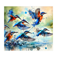 Kingfishers In Flight (Print Only)