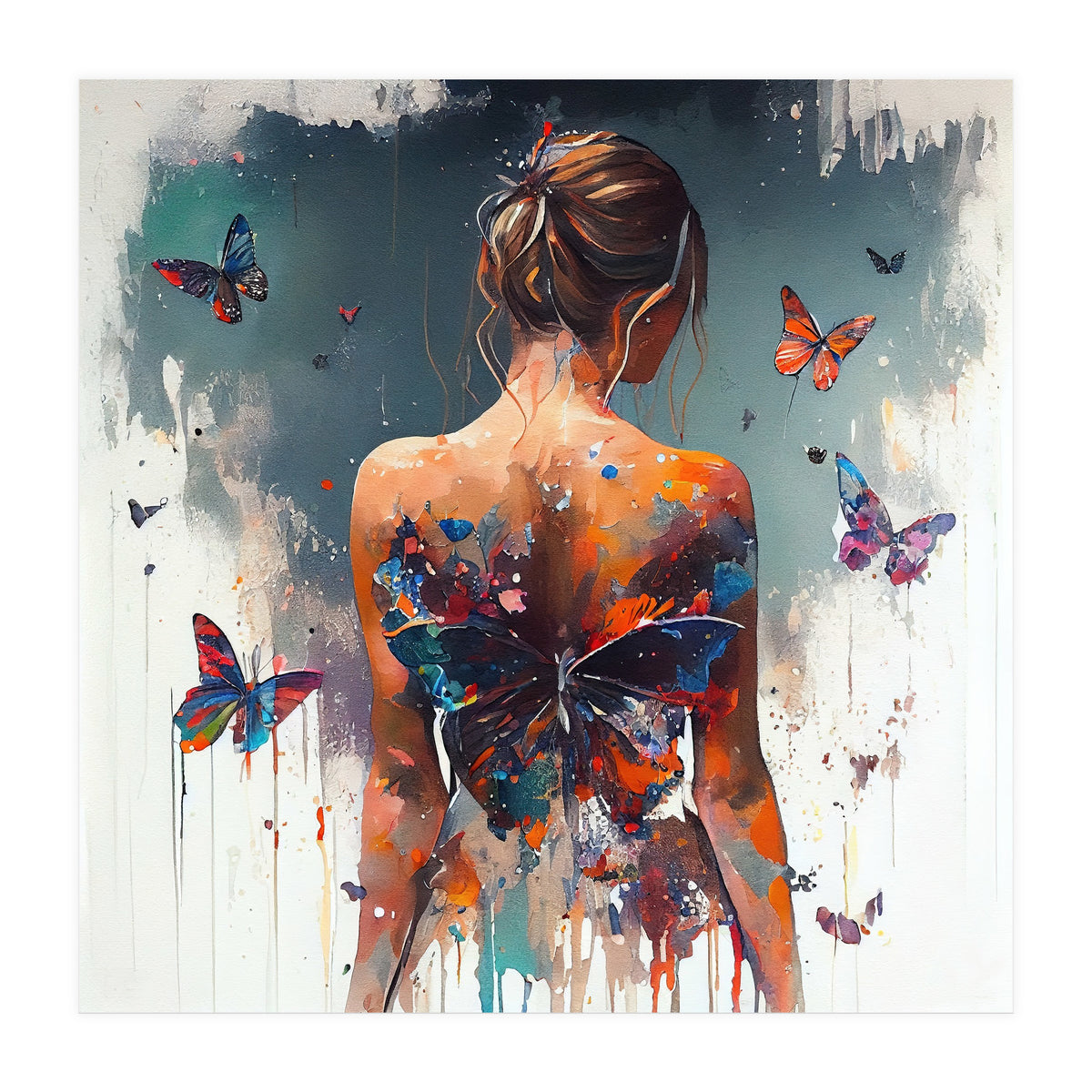 Powerful Butterfly Woman Body #4 (Print Only)