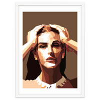 Monica Bellucci Actress Retro Art Illustration