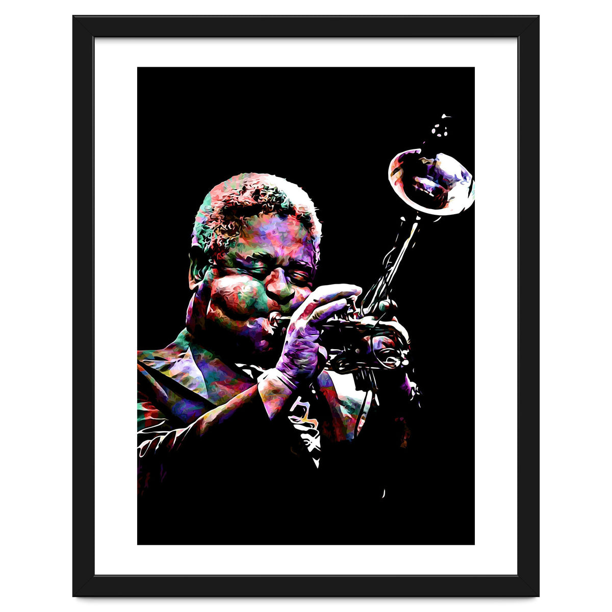 Dizzy Gillespie American Jazz Trumpeter Legend Colorful