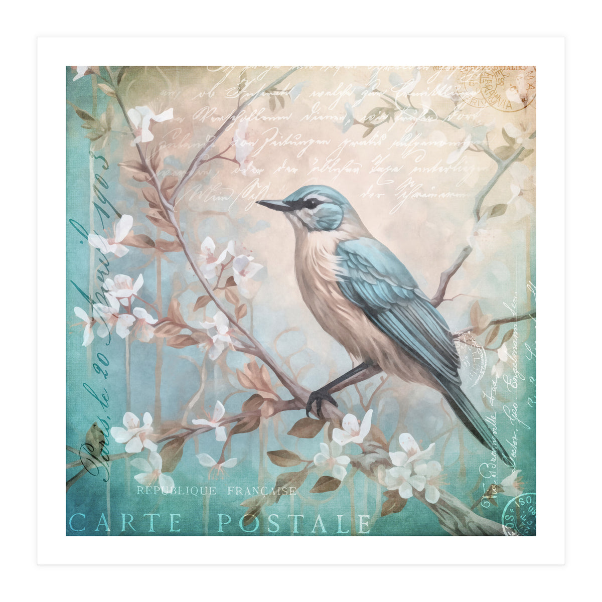 Bird Vintage Nostalgia II (Print Only)