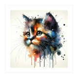 Colorful Kitten Portrait (Print Only) thumbnail