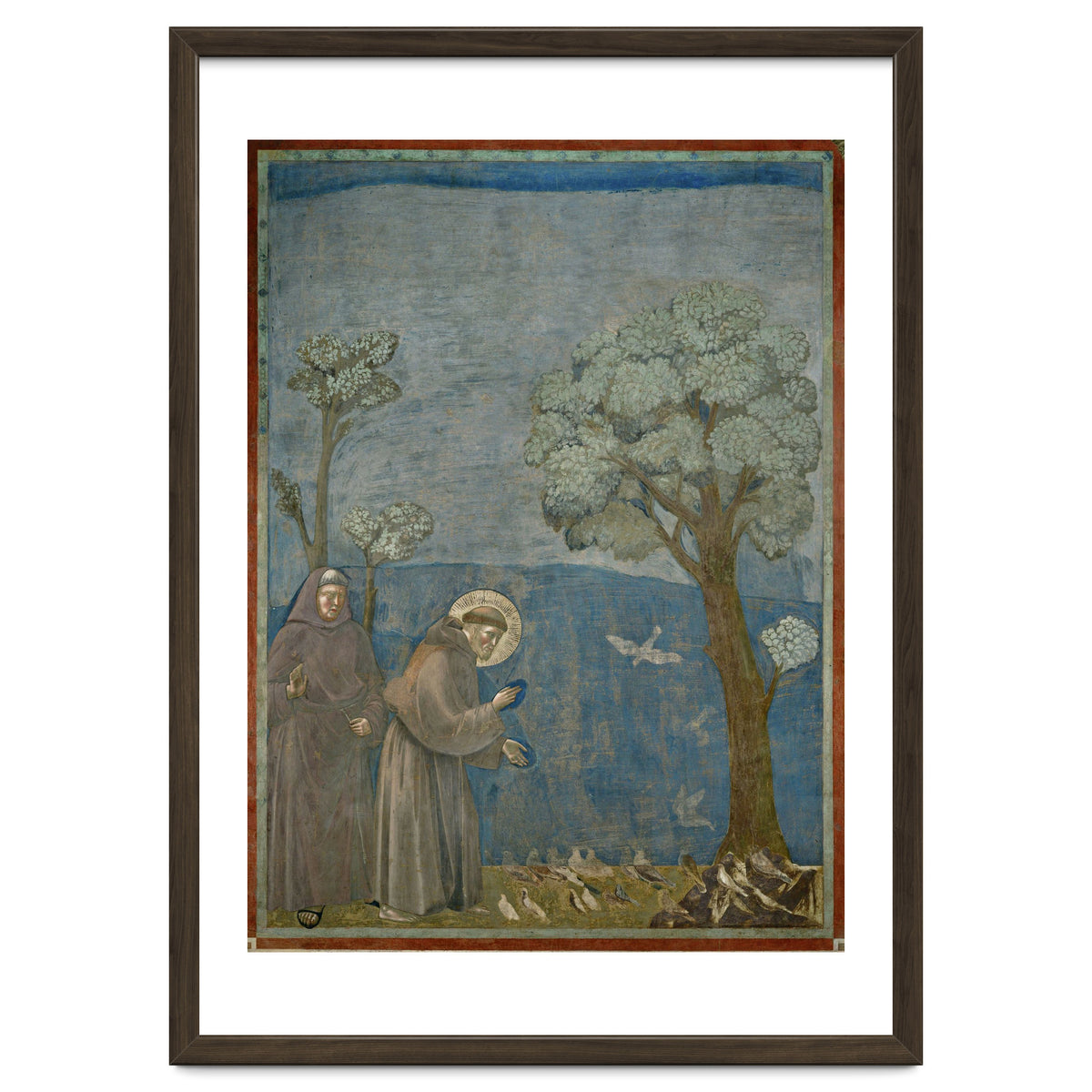 Saint Francis of Assisi preaching to the birds. Giotto. GIOTTO DE BONDONE (1266-1337).