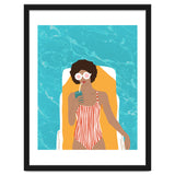 Chilling In The Moment, Eclectic Bohemian Black Woman Of Color, Swimming Pool Afro Fashion Vacation Enjoy Summer thumbnail