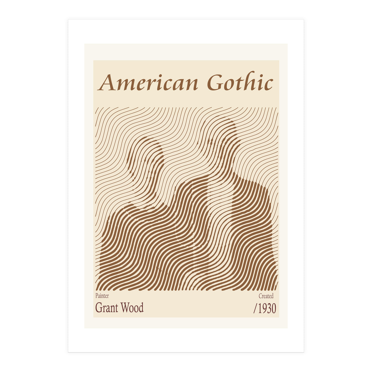 American Gothic – Grant Wood (1930) (Print Only)