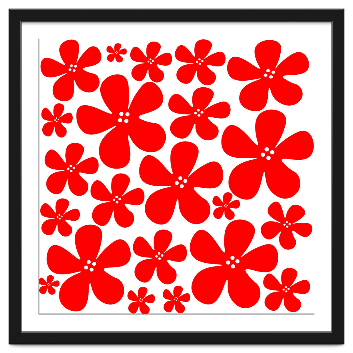 Red Flowers Pattern