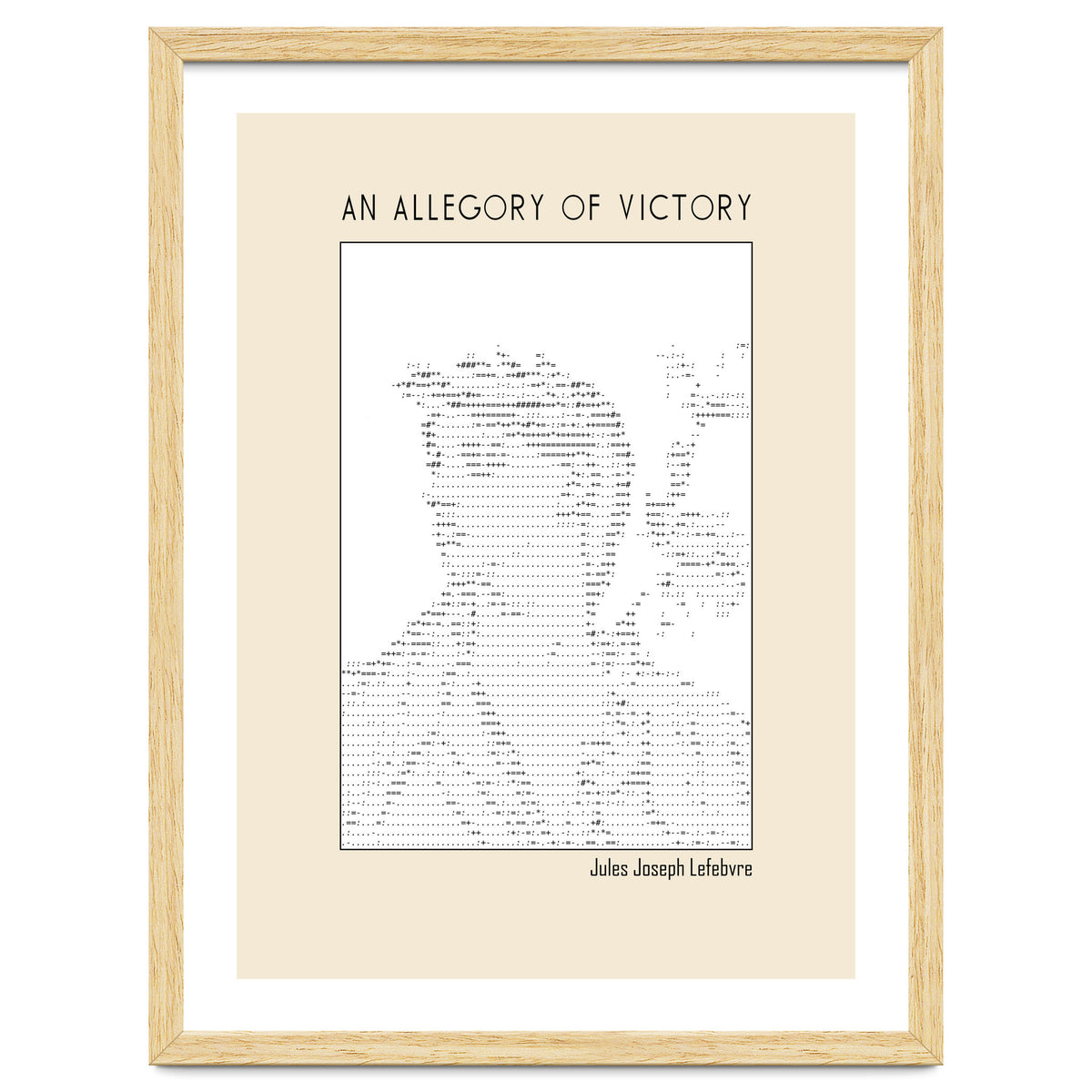 An Allegory Of Victory – Jules Joseph Lefebvre Ascii Art
