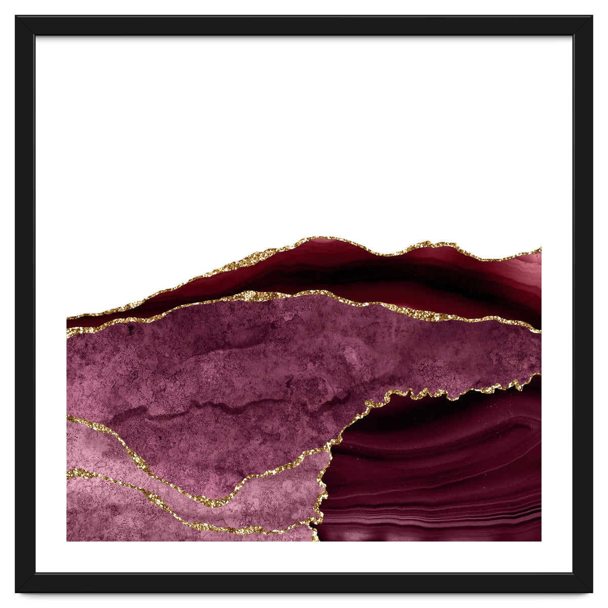 Burgundy & Gold Agate Texture 28