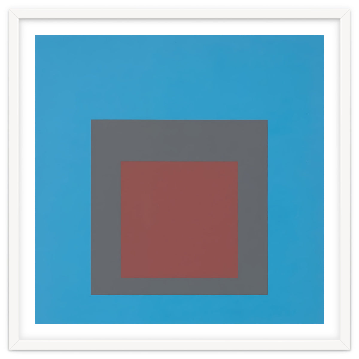 JOSEF ALBERS - HOMAGE TO THE SQUARE, BLUE, DARK RED