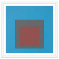 JOSEF ALBERS - HOMAGE TO THE SQUARE, BLUE, DARK RED