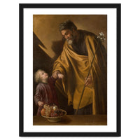 Sebastián Martínez / 'Saint Joseph with the Christ Child'. Ca. 1650. Oil on canvas.