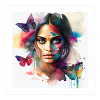 Butterfly Bloom Hindu Portrait (Print Only)