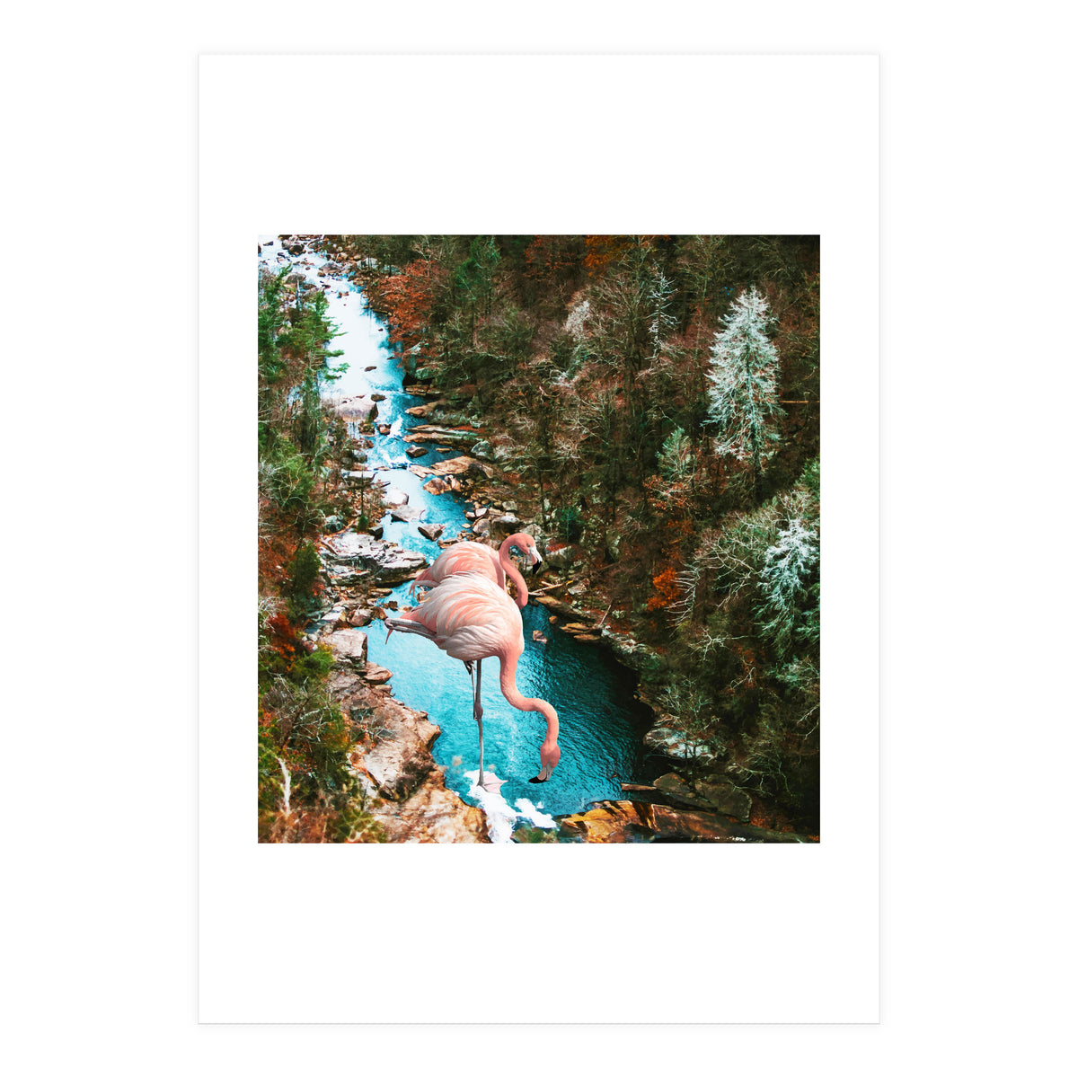 Flamingo Forest #society6 #decor #buyart (Print Only)