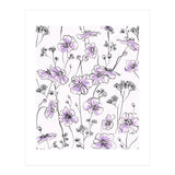 Wild Roses Floral Pattern - Purple (Print Only) thumbnail