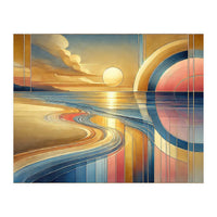 Sundown Serenity Scene In Art Deco (Print Only)