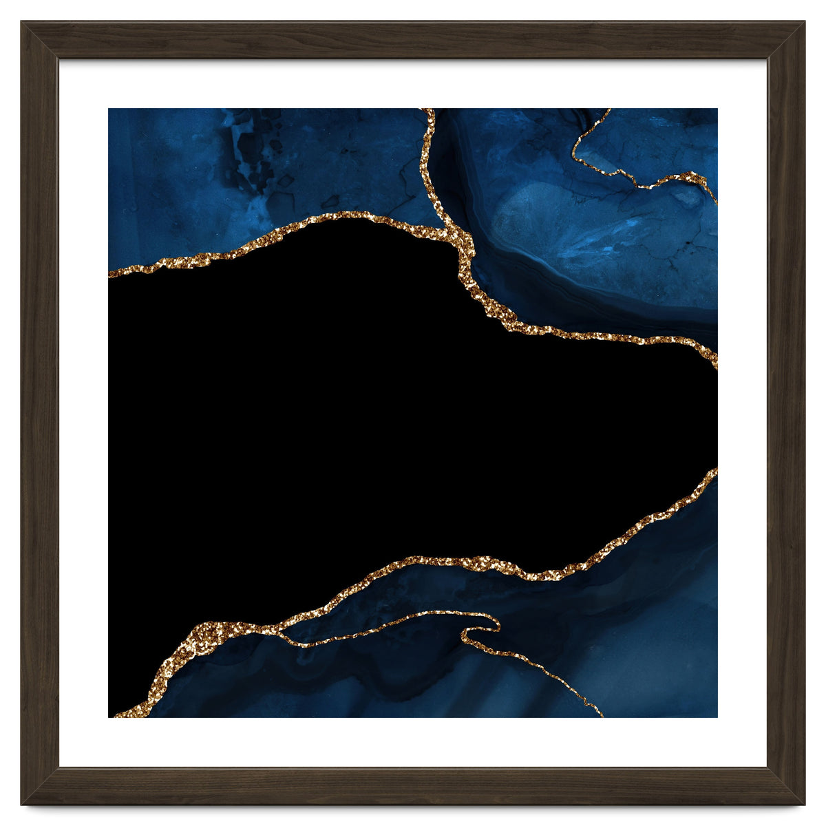 Navy & Gold Agate Texture 04