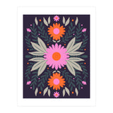 Pink And Orange Flowers (Print Only) thumbnail